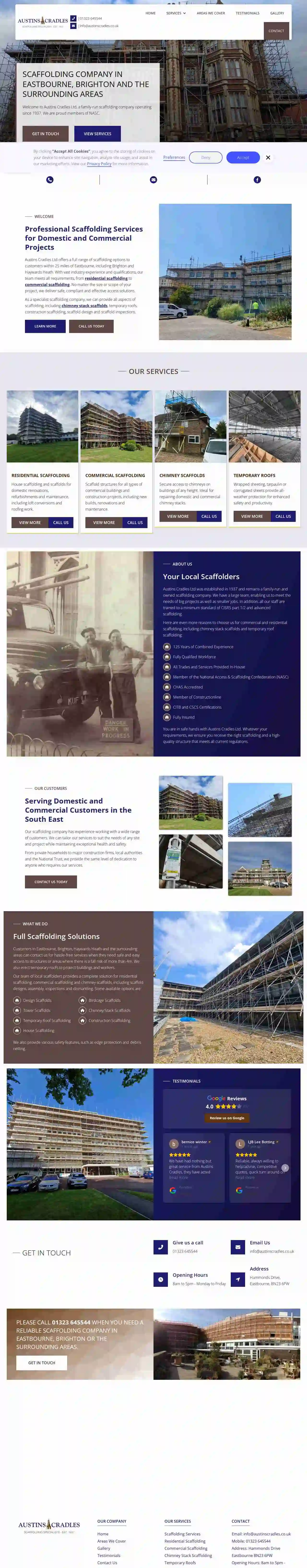 Austins Cradles (Eastbourne) Ltd - Scaffolding