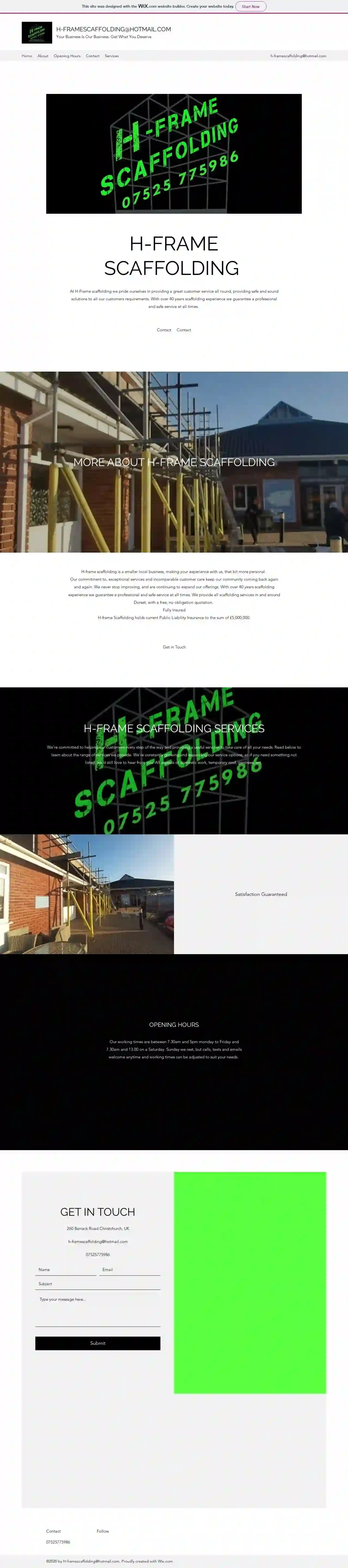 H-frame scaffolding