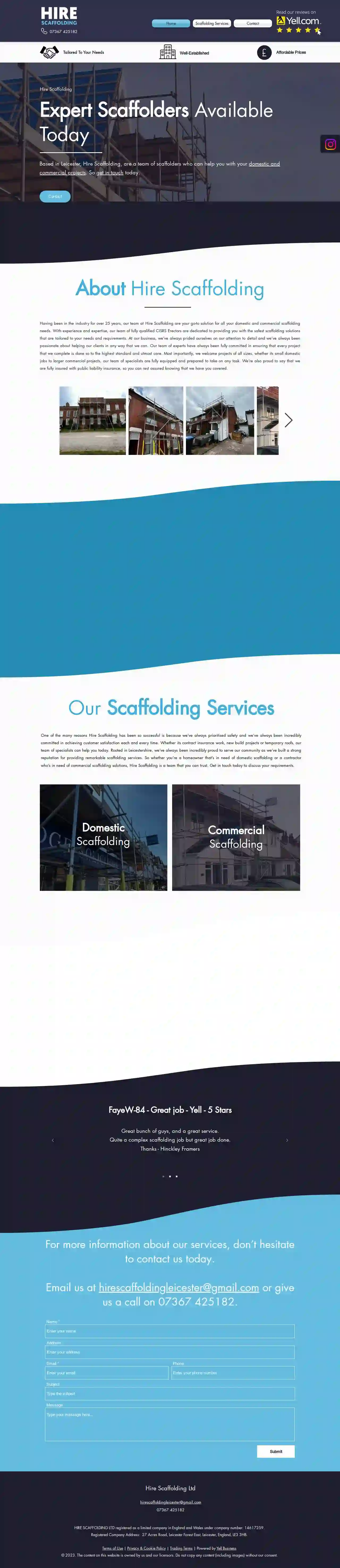 Hire scaffolding Leicester