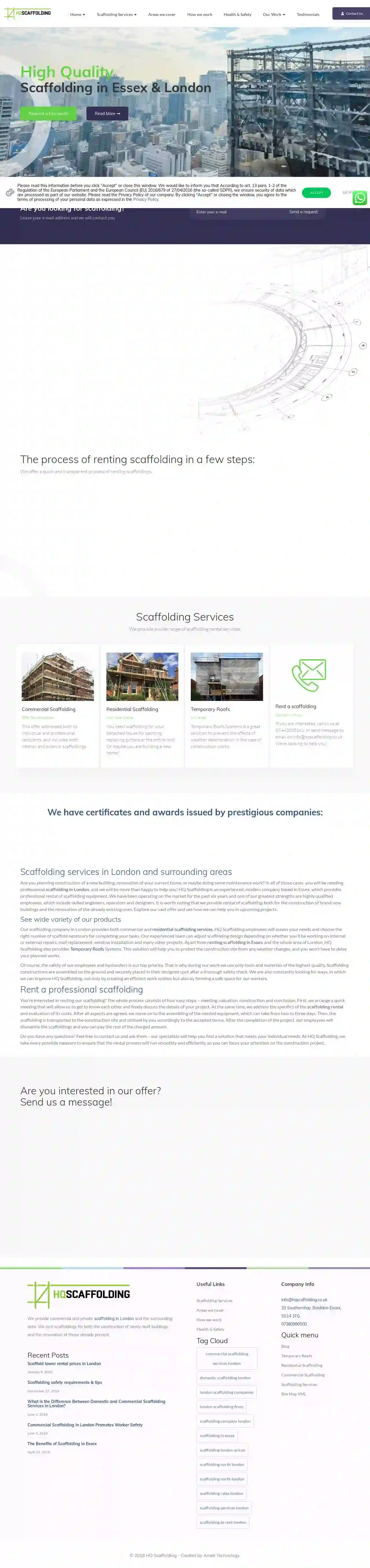 Basildon Scaffolding / HQ Scaffolding Ltd