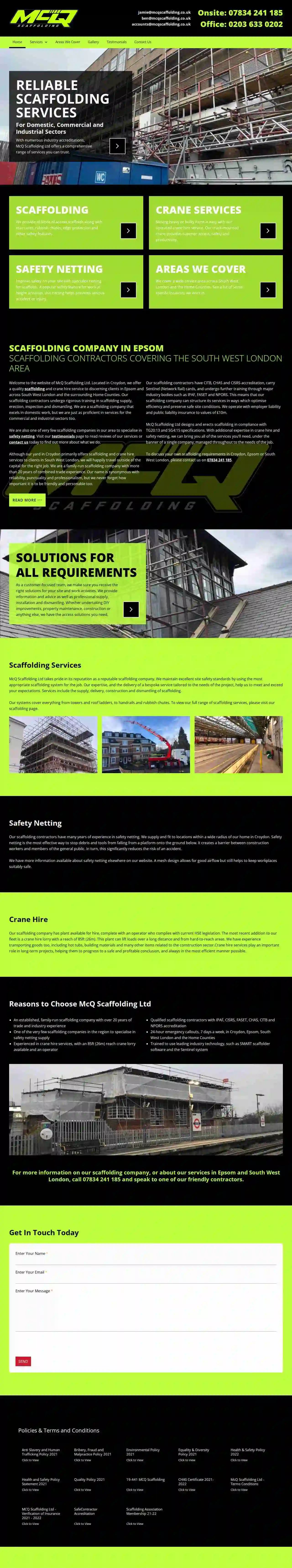 MCQ SCAFFOLDING