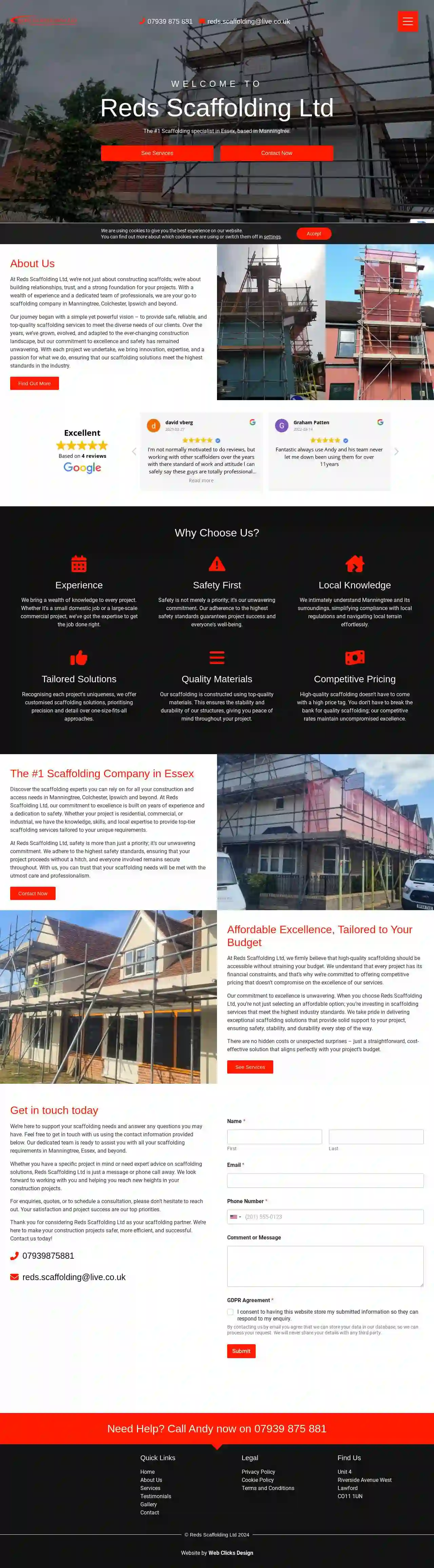 Reds Scaffolding Specialists Ltd