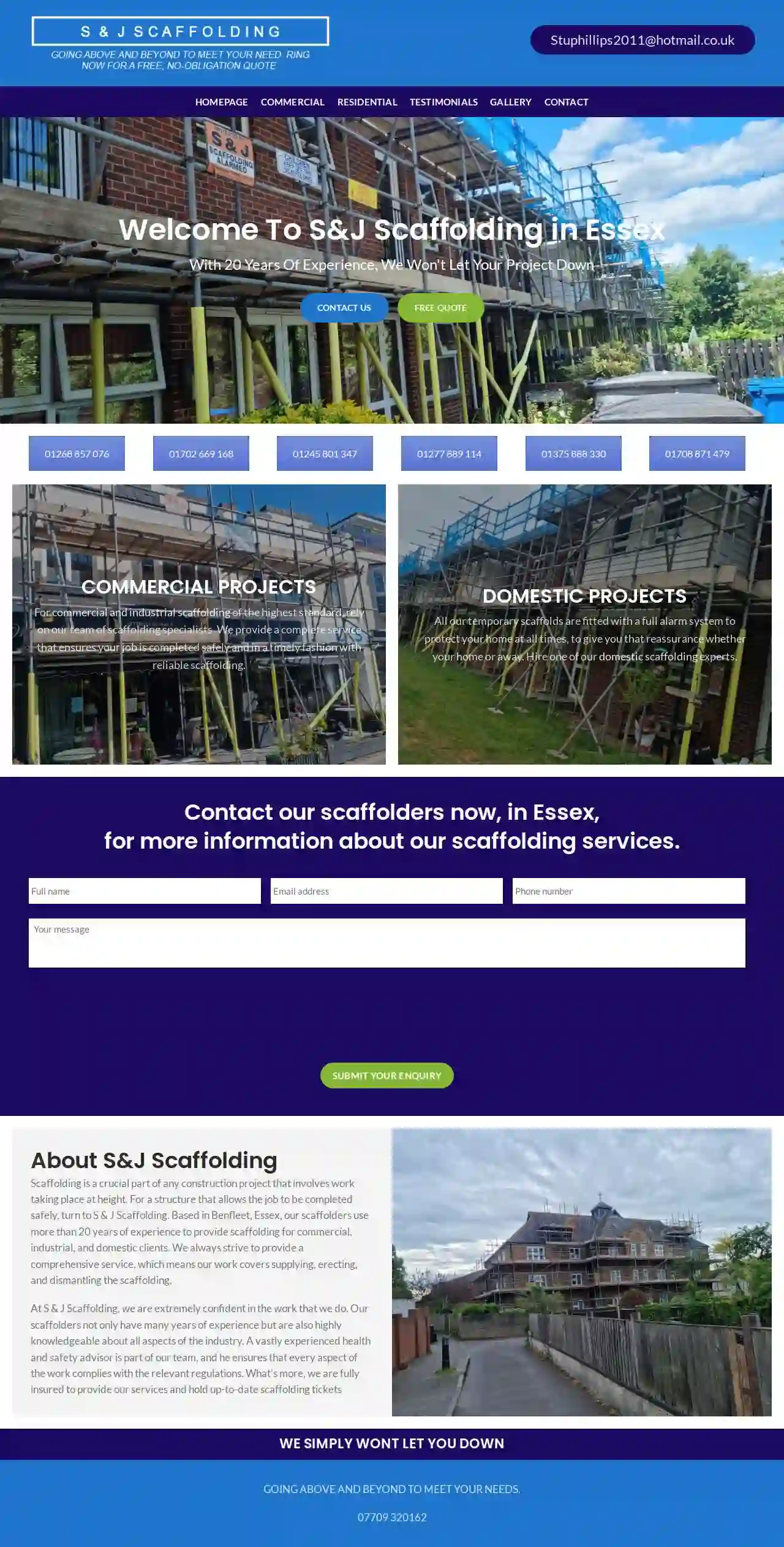 S&J SCAFFOLDING CONTRACTORS ESSEX | Basildon, Southend, Billericay