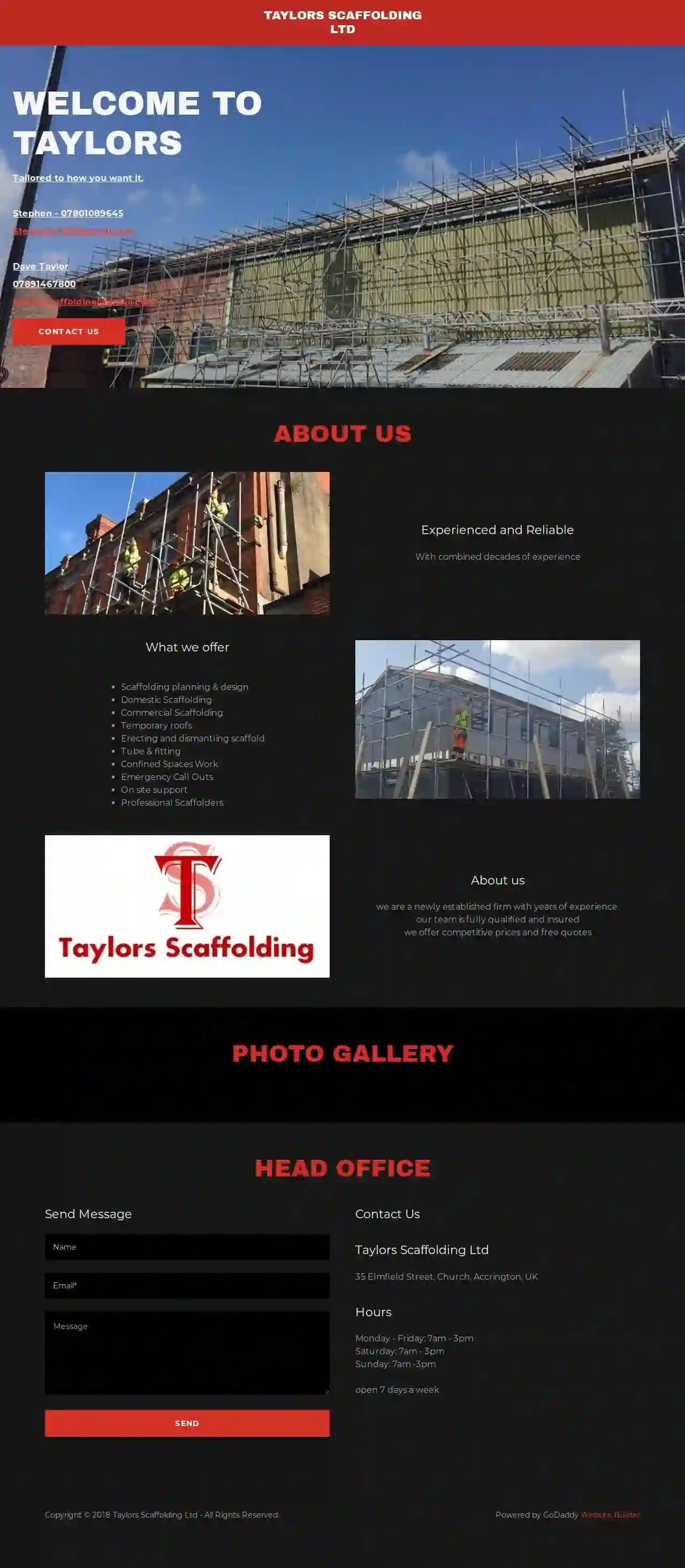 Taylors scaffolding ltd